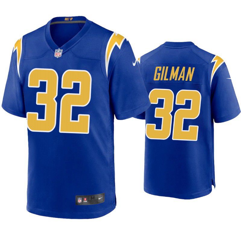 Men Los Angeles Chargers 32 Alohi Gilman Nike Royal Game NFL Jersey